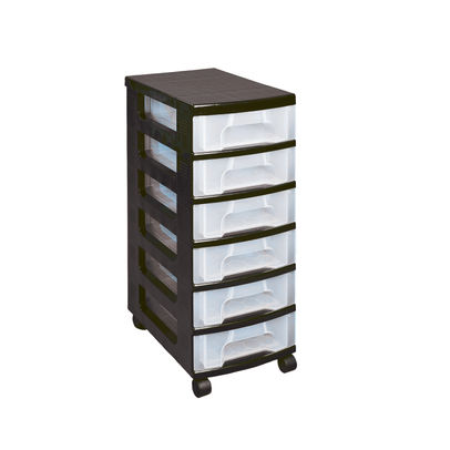 Really Useful Black 6 Drawer Storage Tower