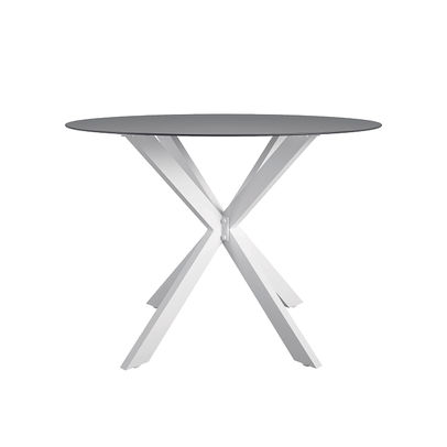 CL Circi Dining Glass Table Black and White