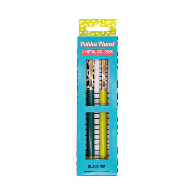 Pukka Planet Gel Pen Blue/Green (Pack of 2)