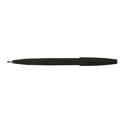 Pentel Sign Black Fibre Tip Pen (Pack of 12)