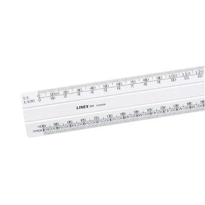 White 30cm Linex Flat Scale Ruler 11-500