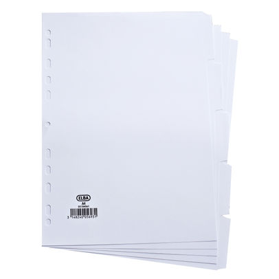 Elba A4 White 5 Part Index Dividers