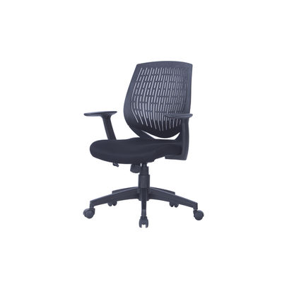 Malibu Fabric Seat with Plastic Backrest Black