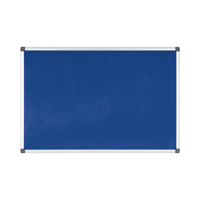 Bi-Office Aluminium Trim Felt Notice Board 900 x 600mm Blue