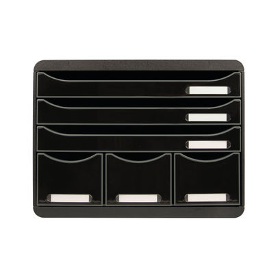 Exacompta Store-Box Maxi 6 Drawers Eco Black Glossy  306714D