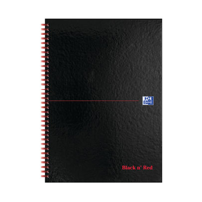 Black n’ Red A4 Hardback Wirebound Notebook (Pack of 2)