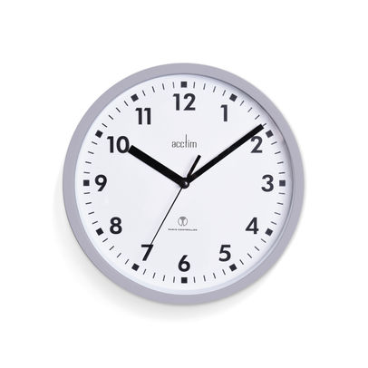 Acctim Nardo Radio Controlled Wall Clock 200mm Grey