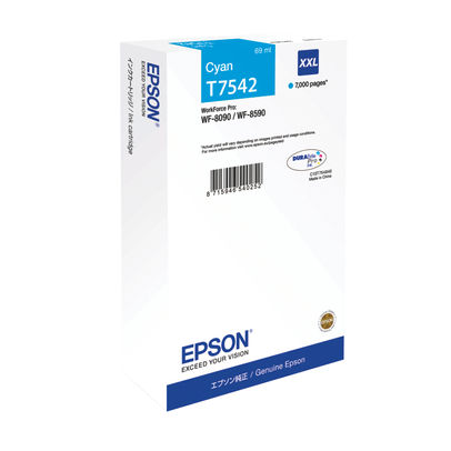 Epson T7542 Cyan Ink Cartridge - Extra High Capacity C13T754240