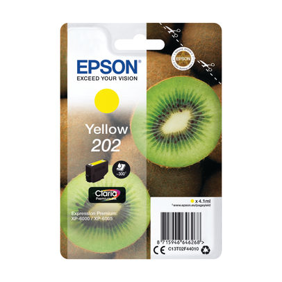 Epson 202 Yellow Inkjet Cartridge - C13T02F44010