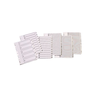 Q-Connect 1-5 Index Multi-Punched Reinforced Board Clear Tab A4 White