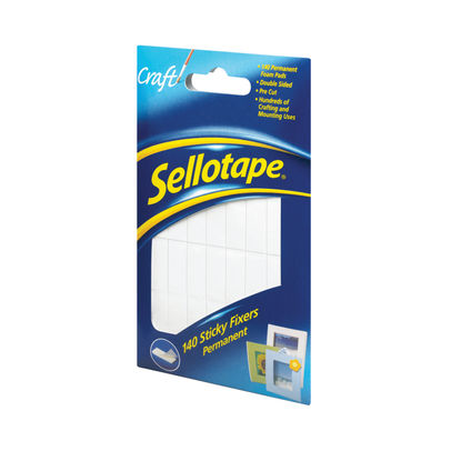 Sellotape 12 x 25mm Permanent Sticky Fixers (Pack of 140)