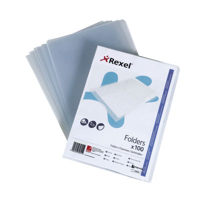 Rexel A4 Superfine Plastic Folder (Pack of 100)