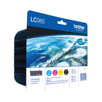 Brother LC985 CMYK Ink Cartridge Multipack - LC985VALBP