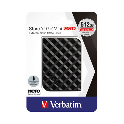 Verbatim Store n Go Mini SSD USB 3.2 512GB Black