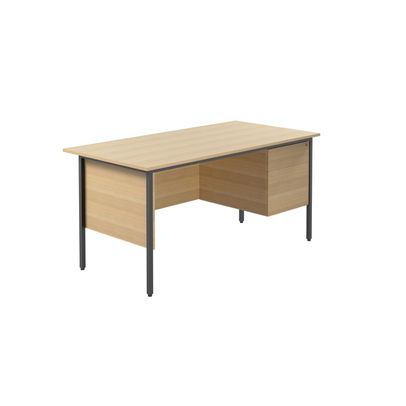 Serrion 1500x750mm Ferrera Oak 2-Drawer Desk
