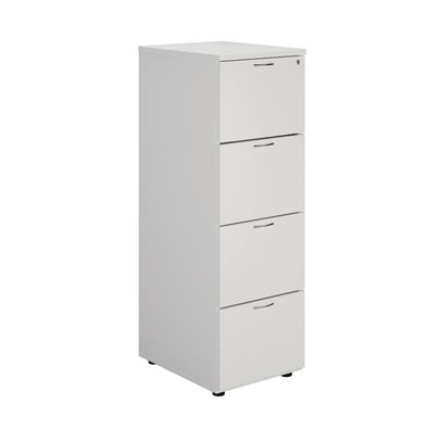 First 1365mm White 4 Drawer Filing Cabinet TES4FCWH