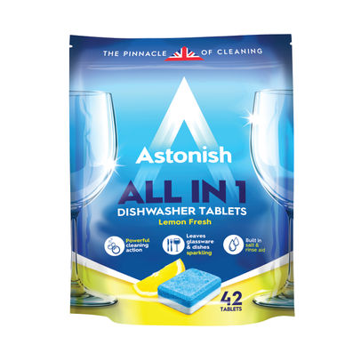 Astonish All in 1 Dishwasher Tablets Blue (Pack of 42)