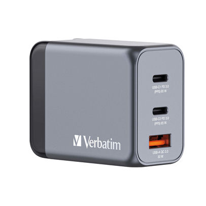 Verbatim GNC-65 GaN 65W 3 Port Charger