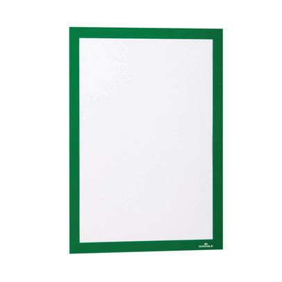Durable A4 Green Duraframe Self Adhesive Frame (Pack of 2)