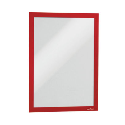 Durable A4 Red Duraframe Self Adhesive Frame (Pack of 2)