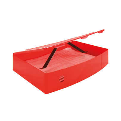 Q-Connect Polypropylene PolyBox File Foolscap Red