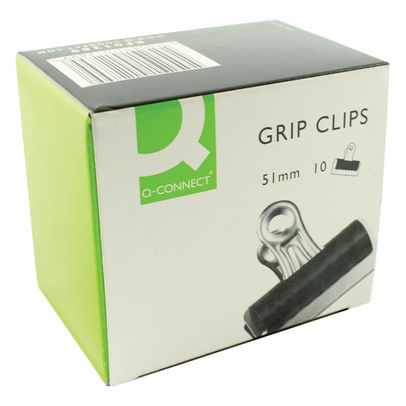 Q-Connect Grip Clip 51mm Black (Pack of 10)