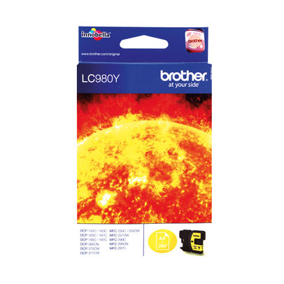 Brother LC980Y Yellow Ink Cartridge - LC980Y