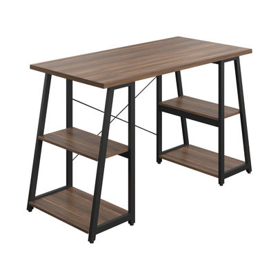 Jemini Soho Dark Walnut/Black Angled Shelves Desk