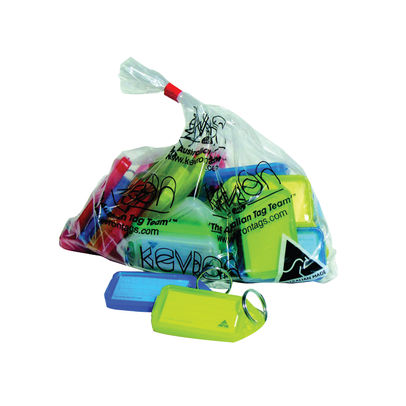 Kevron Plastic Clicktag Key Tag Large Assorted (Pack of 25)