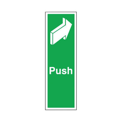 Push 150 x 50mm Self-Adhesive Safety Sign