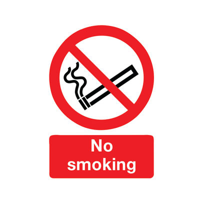 No Smoking A4 PVC Safety Sign