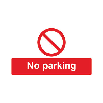 No Parking 300 x 500mm PVC Safety Sign