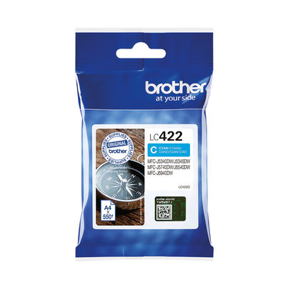 Brother LC422 Cyan Ink Cartridge - LC422C