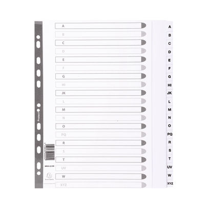 Exacompta Guildhall Mylar Index A-Z A4 White