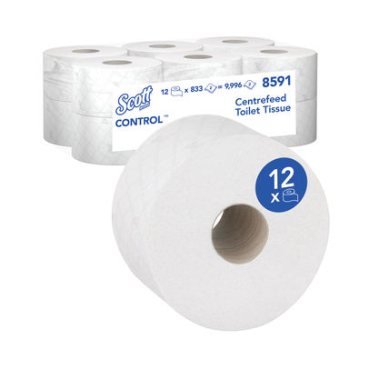 Scott Control 2-Ply Centrefeed Toilet Tissue Roll (Pack of 12)