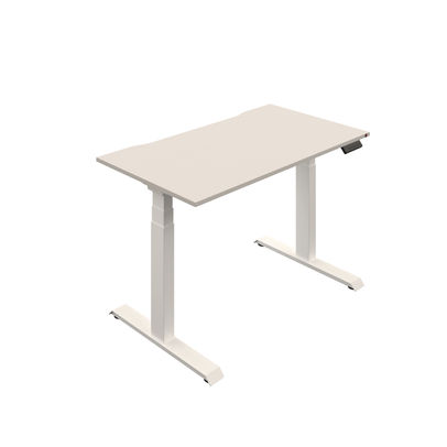 Okoform Dual Motor Sit/Stand Heated Desk 1800x800x645-1305mm White/White