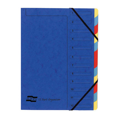 Exacompta Nature Future Elasticated 12-Part File Blue