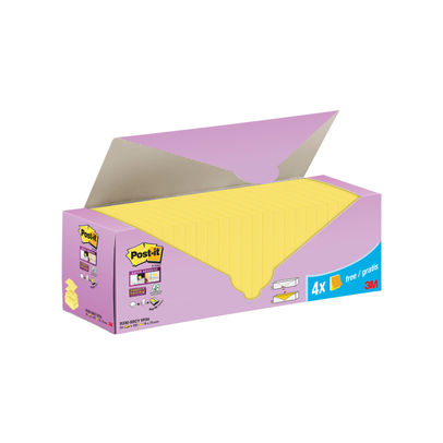 Post-it Super Sticky Yellow 76x76mm Z Notes Canary (Pack of 24)