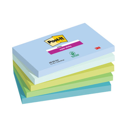 Post-it Super Sticky Notes Oasis Colour 76x127mm (Pack of 5)