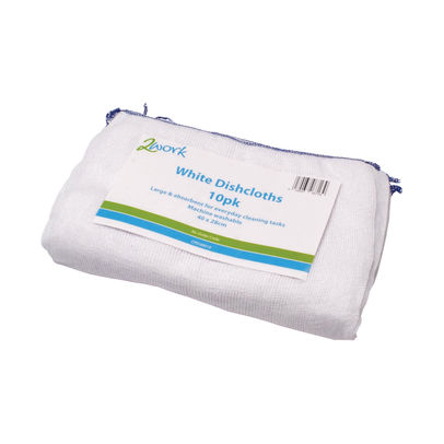 2Work White Dishcloths (Pack of 10)