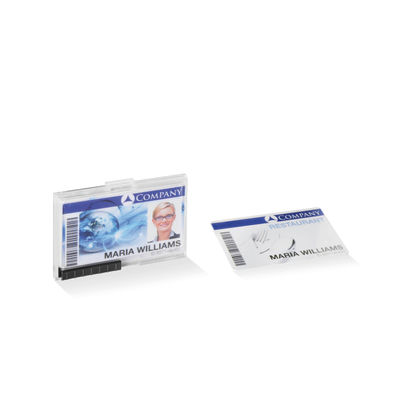 Durable Clear Duo Pushbox Security Pass Holder (Pack of 10)