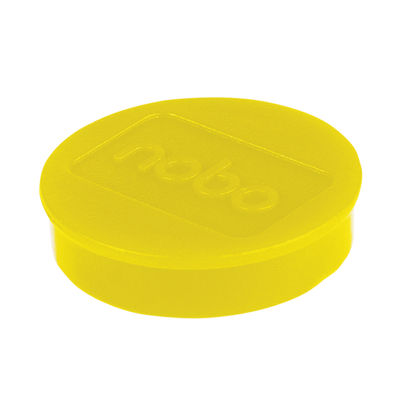Nobo Whiteboard Magnets 38mm Yellow (Pack of 10)
