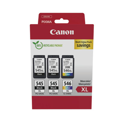 Canon PG-545XL x2/CL-546XL Inkjet Multi Value Pack High Yield Black/Colour