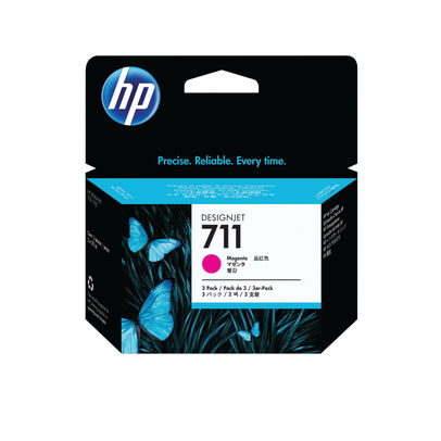 HP 711 Magenta Ink Cartridge (Pack of 3) - CZ135A