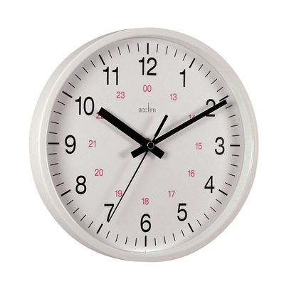 Acctim Metro 24 Hour White 14 Inch Wall Clock