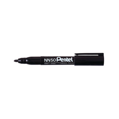 Pentel NN50 Black Bullet Tip Permanent Markers (Pack of 12)