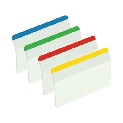 Post-it Assorted Index Angled Filing Tabs, Pack of 24