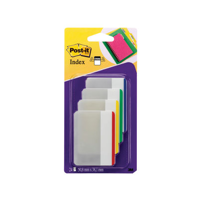 Post-it Assorted Index Flat Filing Tab (Pack of 24)