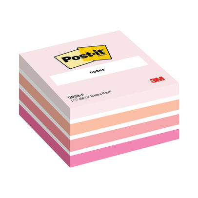 Post-it Notes Pink 76 x 76mm Colour Cube