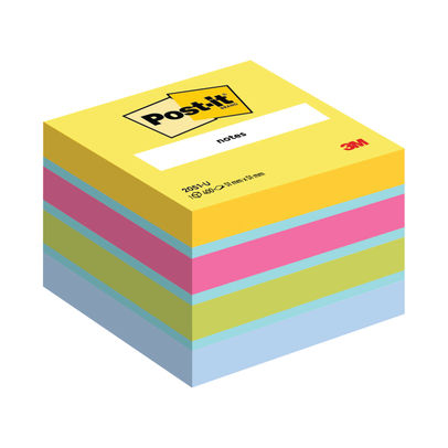 Post-it 51x51mm Assorted Sticky Notes Mini Cube